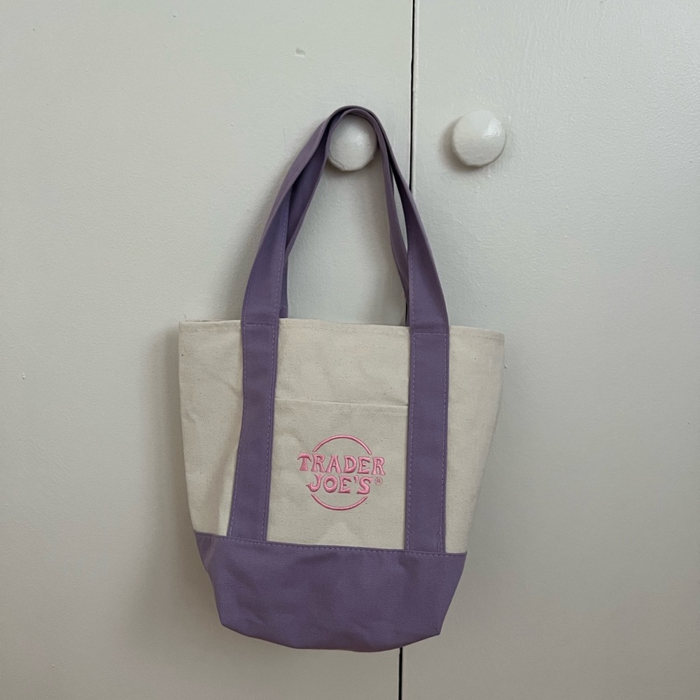 Purple and Pink Trader Joe’s Mini Tote
